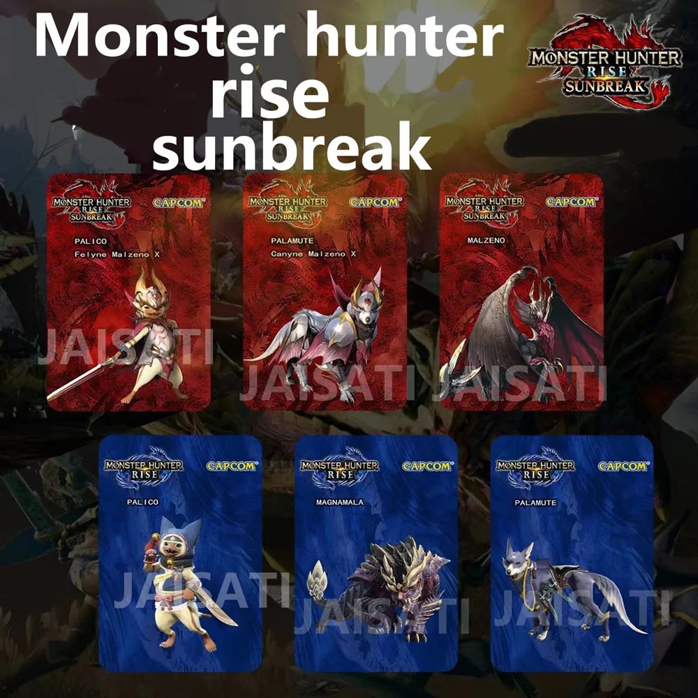 

15 Monster Hunter Stories 2: Sunbreak Wings of Ruin Figure Palamute Palico Magnalalo Cartes NFC NTAG215 Card