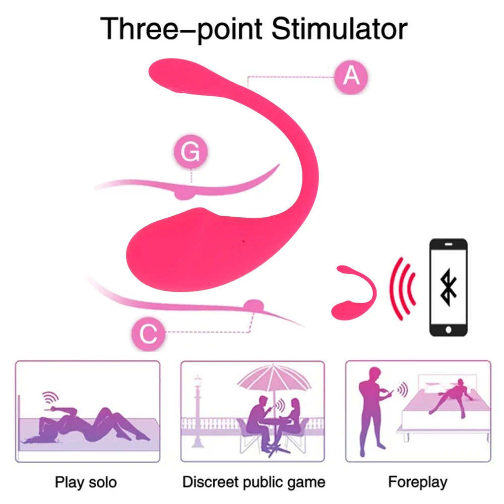 Female Sex Toys APP Remote Control Bluetooth Vibrator For Women Adults
