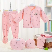 5 pièces/ensemble vêtements pour enfants bébé hérisson nouveau-né ensemble pur coton 0-3M bébé vêtements printemps automne pur sous-vêtements en coton ensemble 5