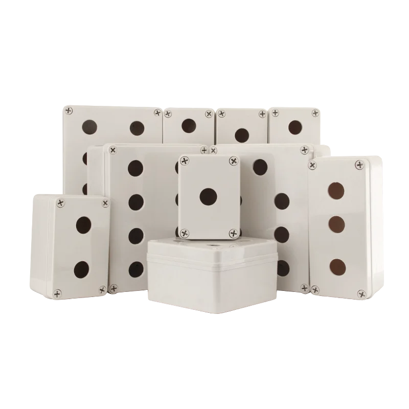 CNC Waterproof button box switch control box 123 hole industrial switch indicator Emergency Stop Push Button Switch Box 22mm
