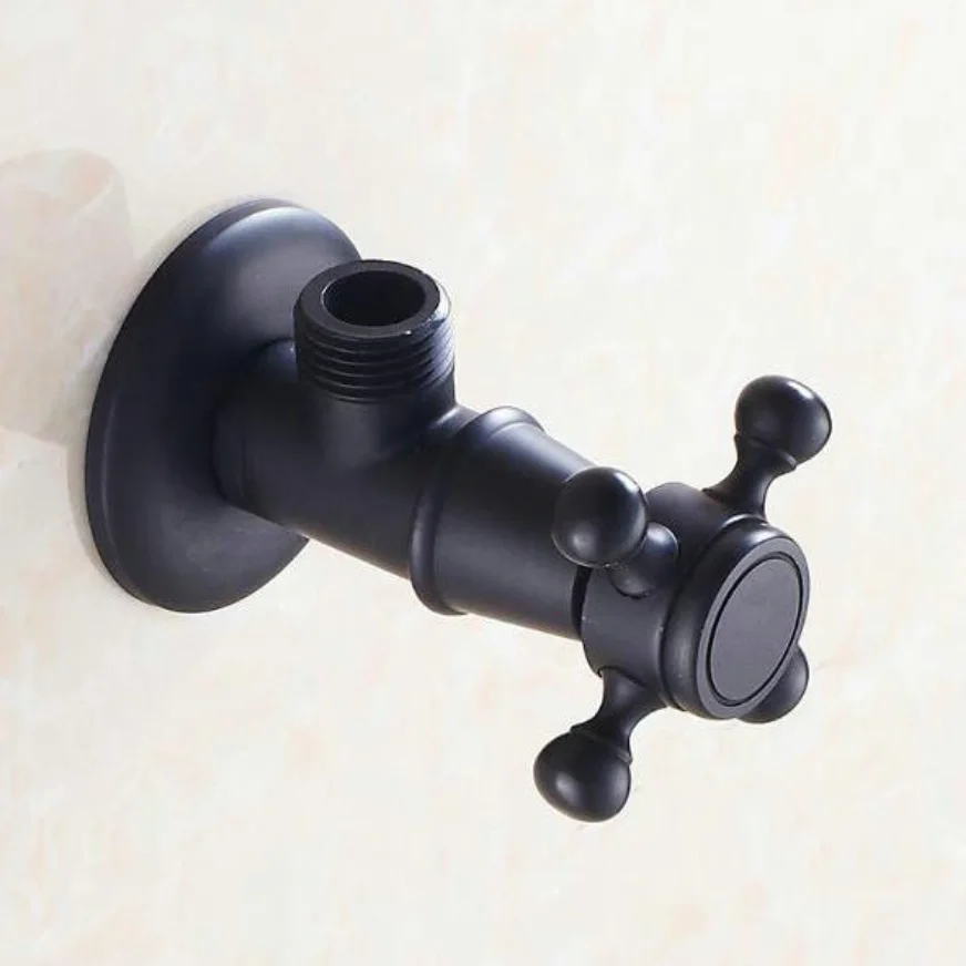 golden New 1/2"malex 1/2" male Brass Bathroom Angle Stop Valve Antique finish Filling valves bathroom part 5 color