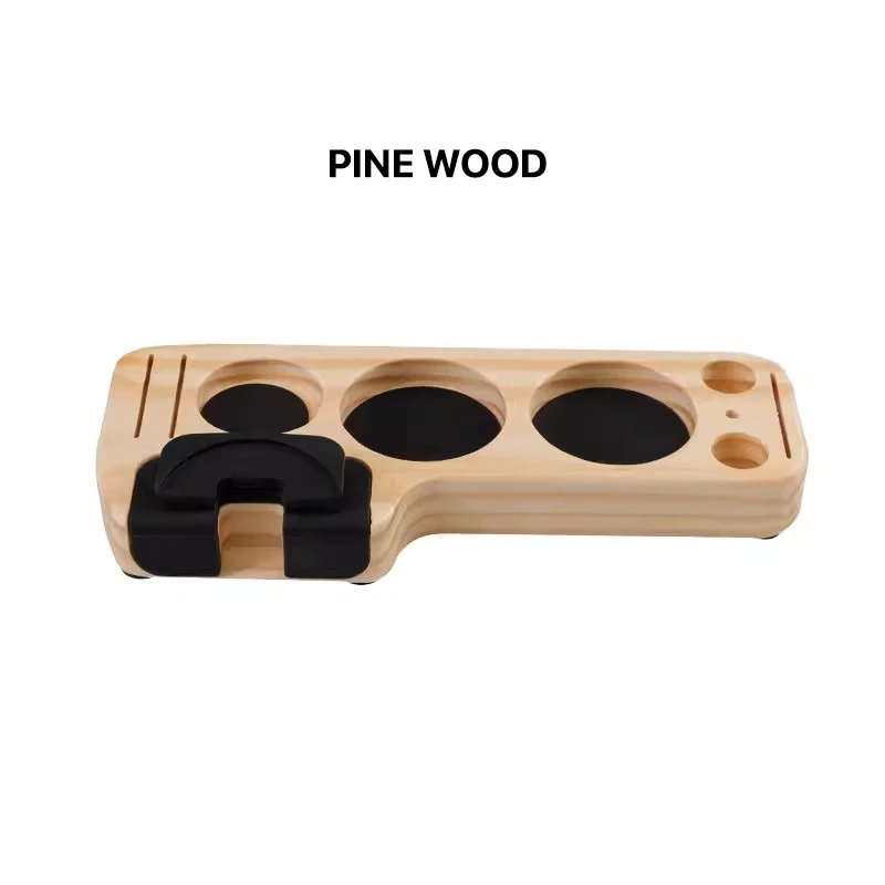 Walnut Wood Espresso Tamper Station and Portafilter Holder