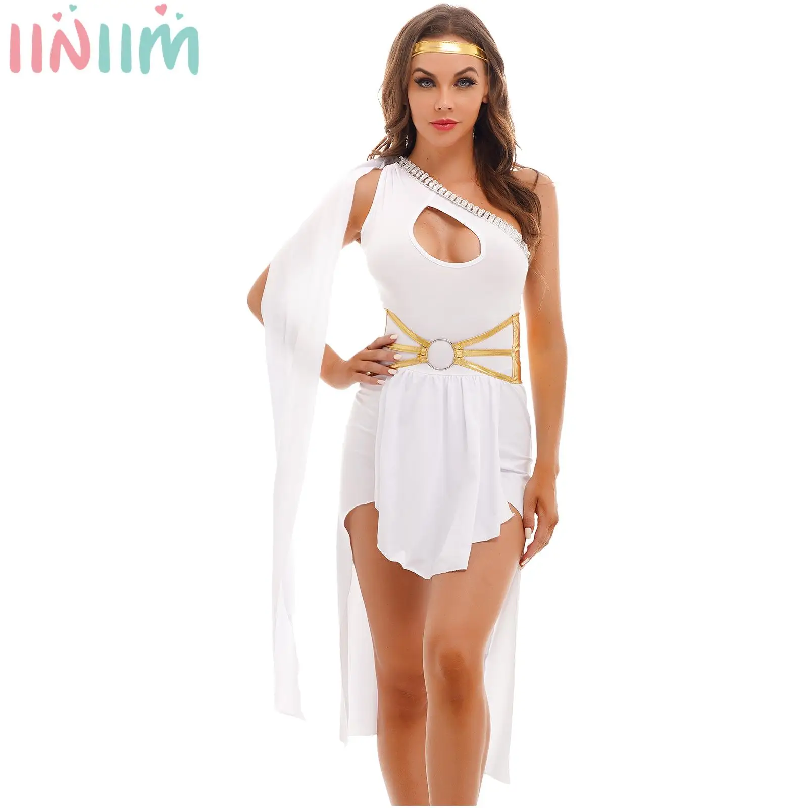 

Women Ancient Egypt Egyptian Cleopatra Costume Halloween Medieval Roman Grecian Princess Glorious God Queen Cosplay Party Dress