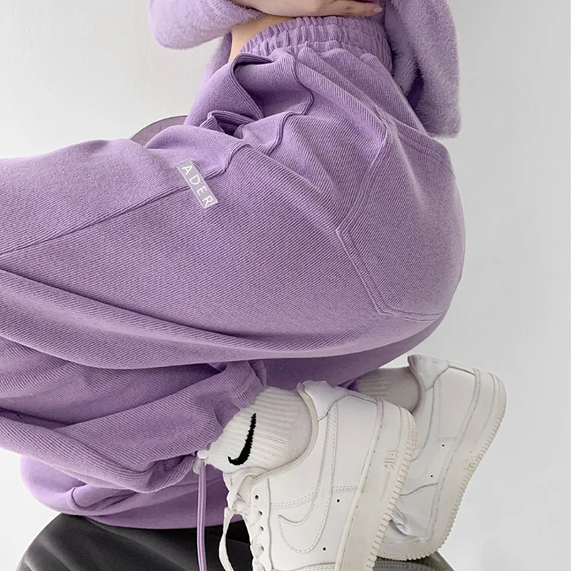 

Women Casual Pants Loose Trousers Solid Color Sweatpants Sport Student Streetwear New Korean Fashion Female's Trousers Summer