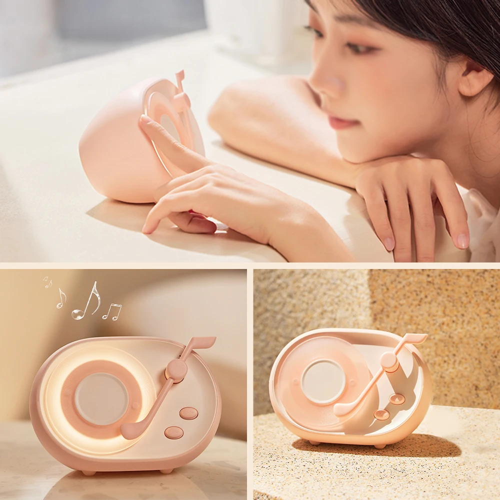 Retro Wireless Bluetooth Speaker Portable Sleep Night Light Vintage Music Player USB Charging Home Office Decor Atmosphere Light
