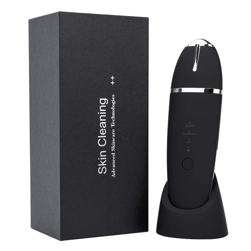 Facial skin scrubber ultrasonic shovel cleanser cleans dead skin exfoliating cavitation deep facial cleansing EMS skincare lesen