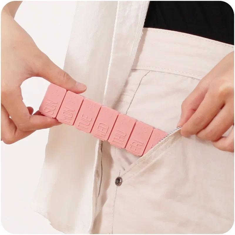 Compact Travel Pill Box Set - Weekly Medicine Organizer with Independent Compartments