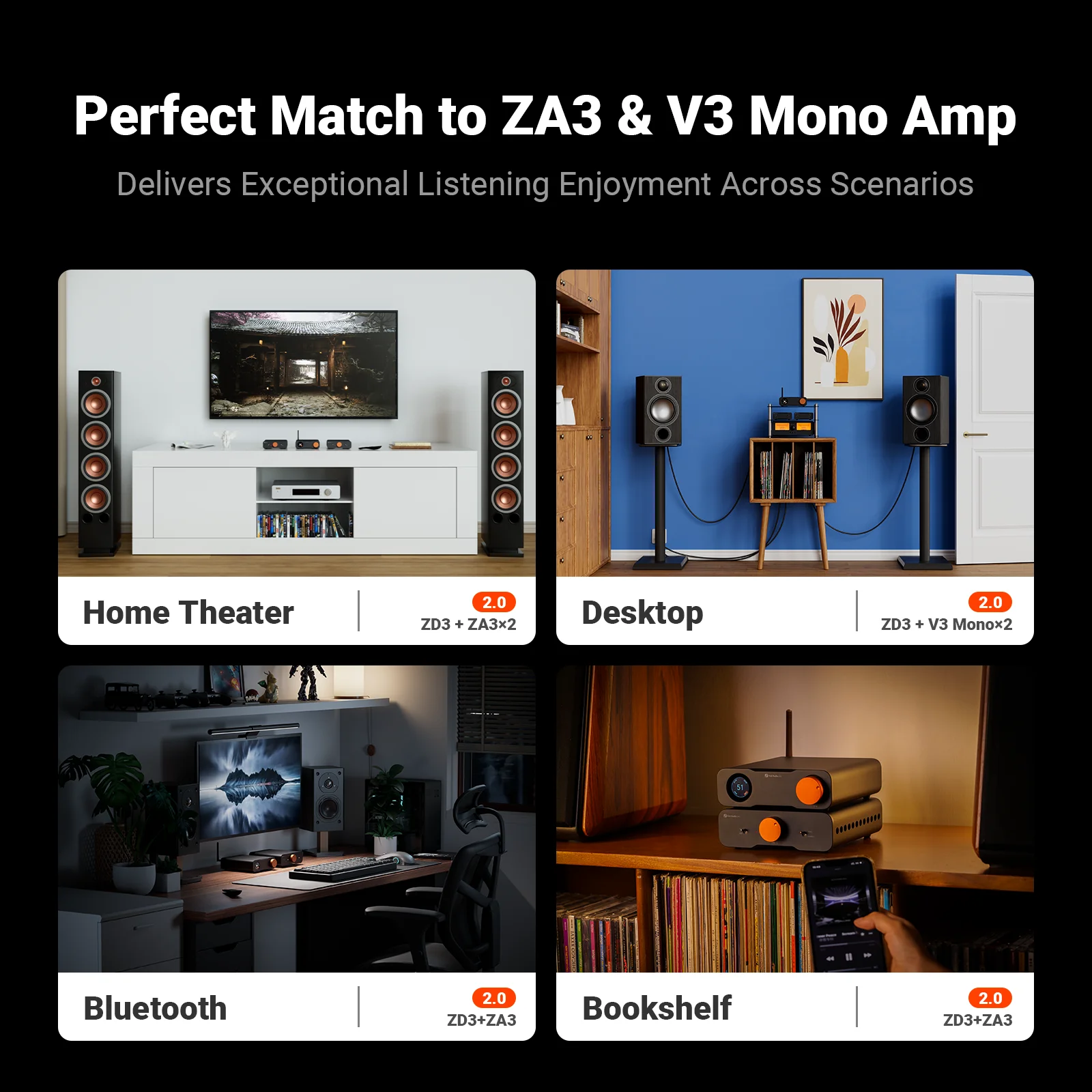 Fosi Audio ZD3 Bluetooth USB Desktop 6