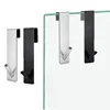 Bathroom Shower Door Back Hook Stainless Steel Over Glass Door Shower Towel Rack S-Shape Bathroom Bathrobe Hanger Holder Hooks 1