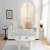 Sofa Cushion Four Seasons Universal Non-Slip Cushion Cover Cloth Simple Advanced Sense Solid Color Sofa Cover Back Towel 2