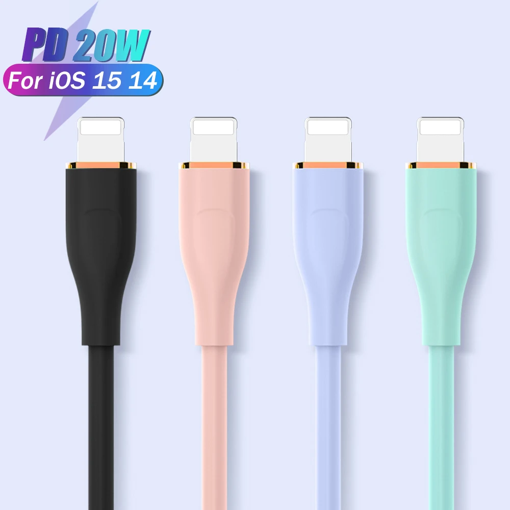 PD 27W USB C Cable for iPhone 13 12 11 Pro Max X XS 8 Fast Charge Cable