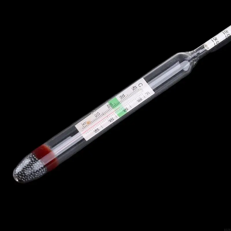 Glass Aquarium Hydrometer with Built-in Thermometer Marine Floating Salt Water Salinity Tester Range 1.000-1.060 7.87in