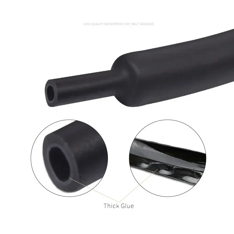 1M 3:1 Heat Shrink Tube With Double Wall Glue Tube Diameter 1.6/2.4/3.2/4.8/6.4/7.9/9.5/12.7/15.4/19.1/25.4/30/39/50mm