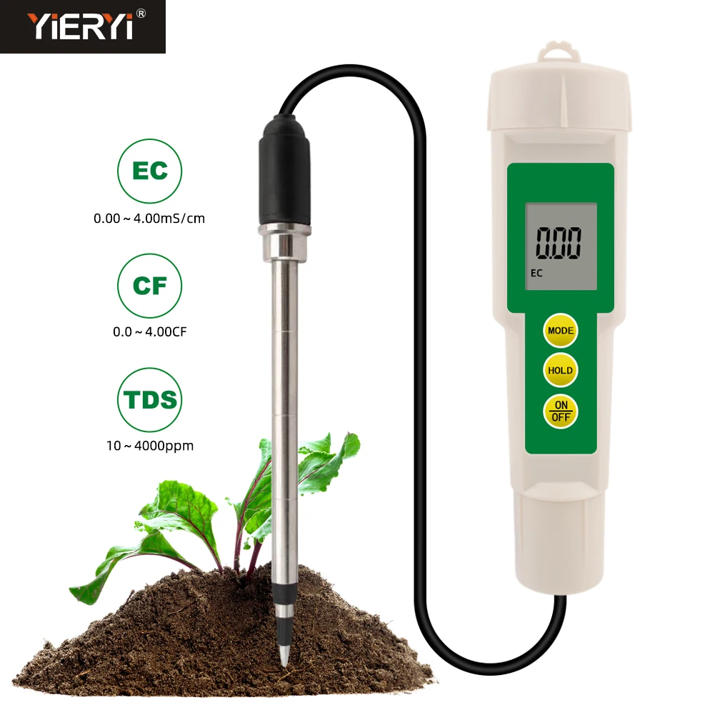 in 1土壌試験機/tds/cfデジタル土壌計計伝導率テスト、花の庭の植栽用の高精度センサー付き AliExpress