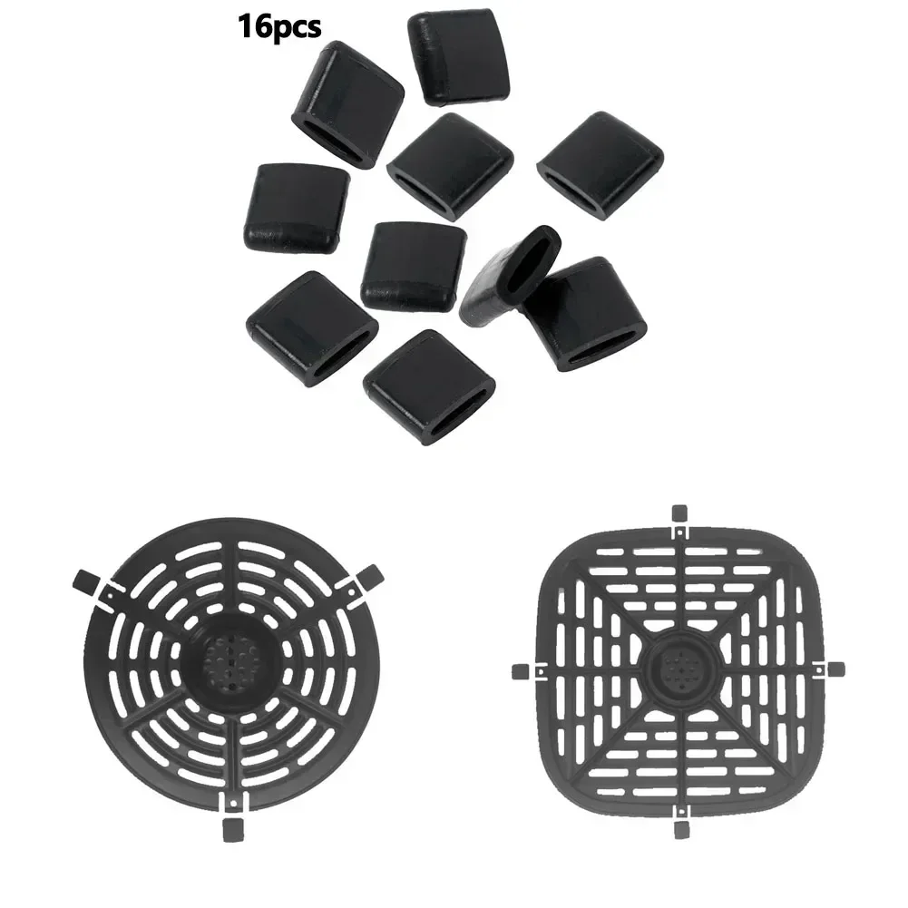 16Pcs Air Fryer Rubber Tips Pieces Replacement for Air Fryer Grill Pan Rubber Bumpers Odorless Anti-scratches Silicone Covers