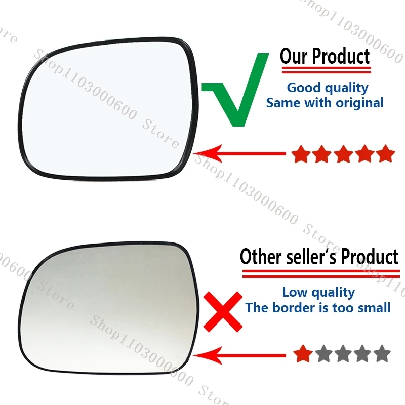 Heated Side Mirror Glass Replacement for Select Vehicles, 2003-2015