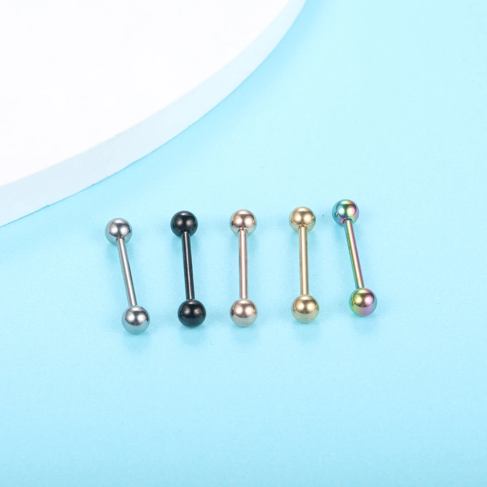 G23 Titanium Internally Threaded Industrial Barbell Lip Piercing Barbell Ear Cartilage Helix Nipple Piercing Body Jewelry 1Pc piercing jewelry body piercing earrings ear piercing jewelry body piercing jewelry body jewelry