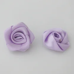 30 - Piece Set of 30MM Cloth Rosette Flower Ribbon for DIY Craft and Sewing Projects (M12 Lilac)