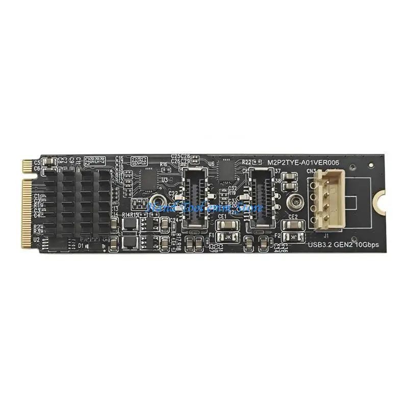 H37F USB 3 버전 2 및 스토리지 사양과 일치하는 PCIe 키 M 연결용 콘센트 유형 C 10Gbps 확장 보드 2개