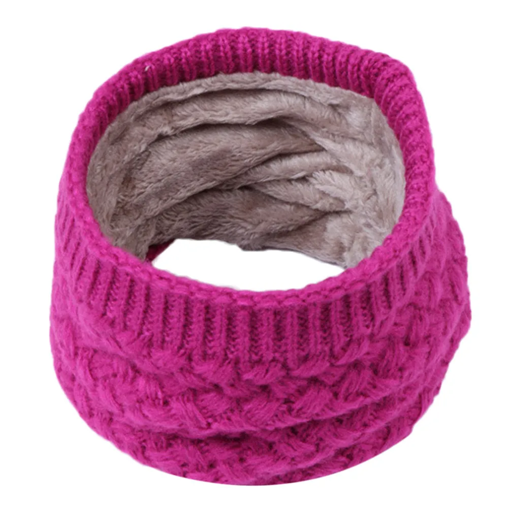 3-15 Years Kids Winter Scarf For Children Knitted Baby Ring Scarf Children Scarf Neck Cotton Thickened Collar Scarves For Girl 5