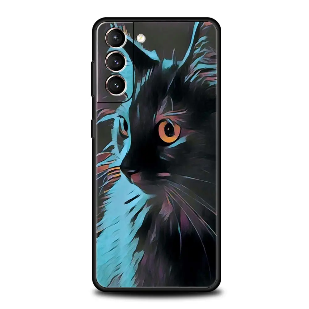 Charming Cats TPU Silicone Phone Case in Fashionable Design