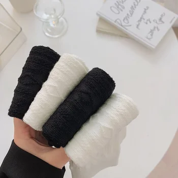 Japan Style High School Student Stockings Long Socks Solid Black White Summer Thin Woman Socks JK Costumes Girls Knee High Socks 6
