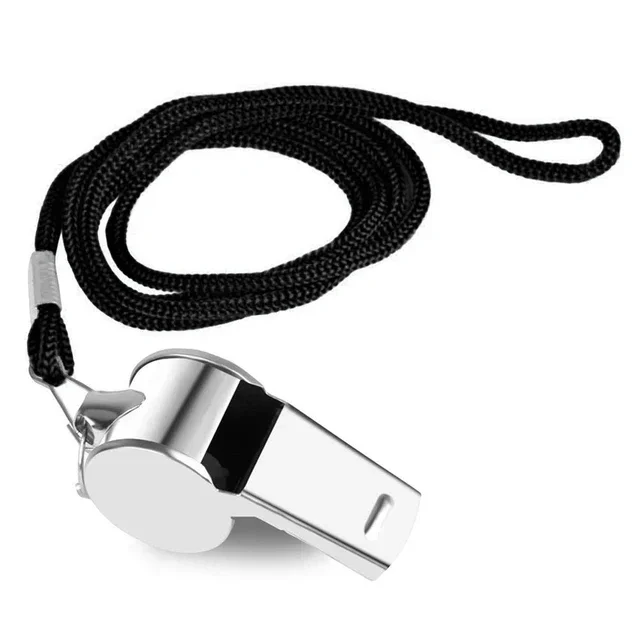 Sport Whistle Sports Whistle Soccer Whistle Metal Whistle Metal Whistle with Rope Professional Soccer Referee Extra Loud Whistle for Football Basketball Sports Training Outdoor Survival