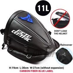 Waterproof Reflective Motorcycle Tail Bag - Sport Luggage Saddle Riding Rear Seat Bag (Blue)
