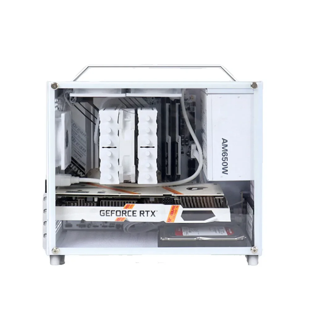 NIU E15 M-ATX Chassis 335mm Graphics Card 135mm Radiadtor ATX PSU 3.5" HDD 6 Case Cooling Fan Side Window