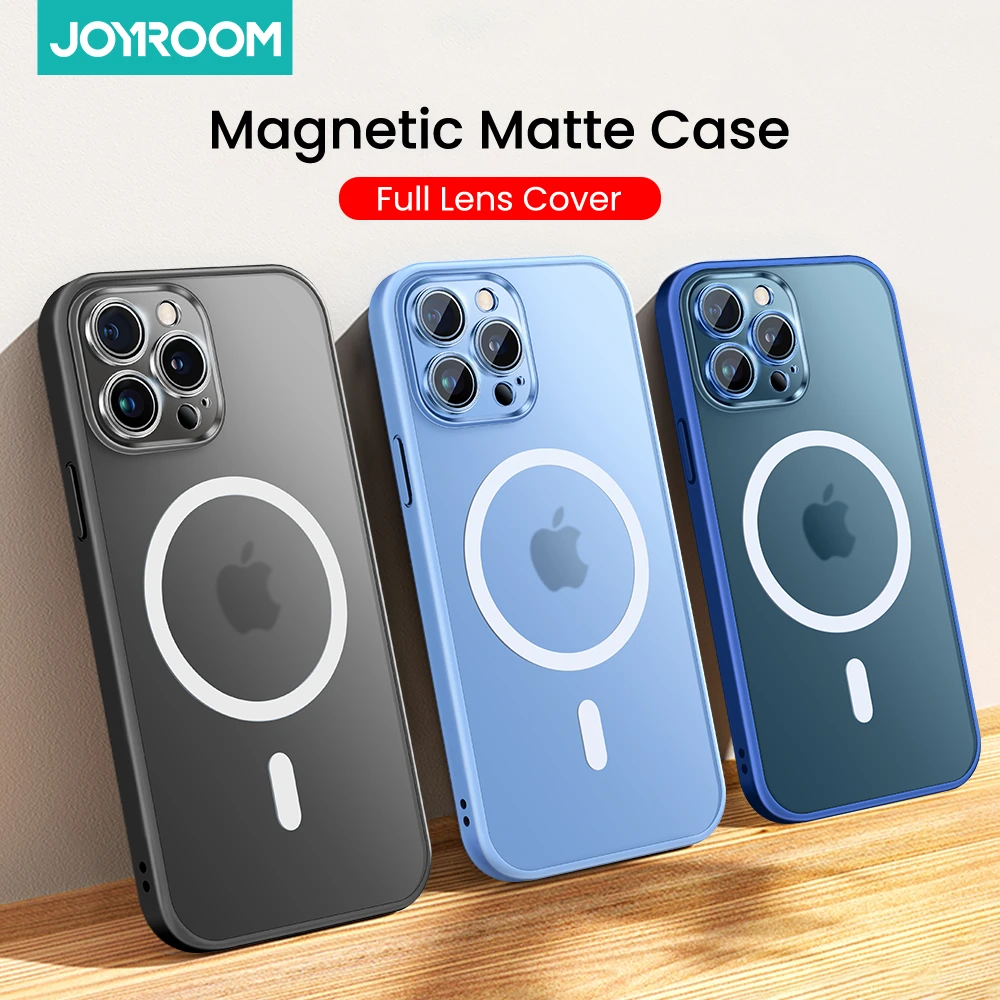magsafe charger amazon Joyroom Magnetic Case For iPhone 13 12 Pro Max Matte Back Cover For iPhone 13 Pro Max Case Wireless Charger With Lens Glass MagSafe Charger