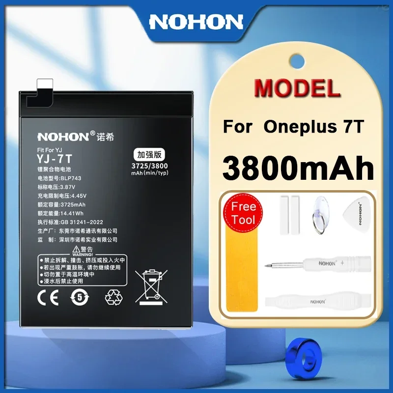 

NOHON BLP743 3800mAh Battery For Oneplus 7T One Plus 7T Phone Battery High Capacity Phone Batteries Bateria