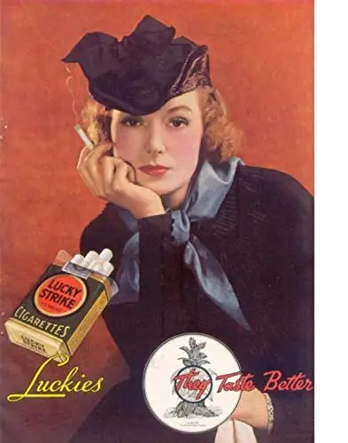 

Lucky Strikes Cigarettes Wall Poster Tin Sign Vintage BBQ Restaurant Dinner Room Cafe Shop Decor