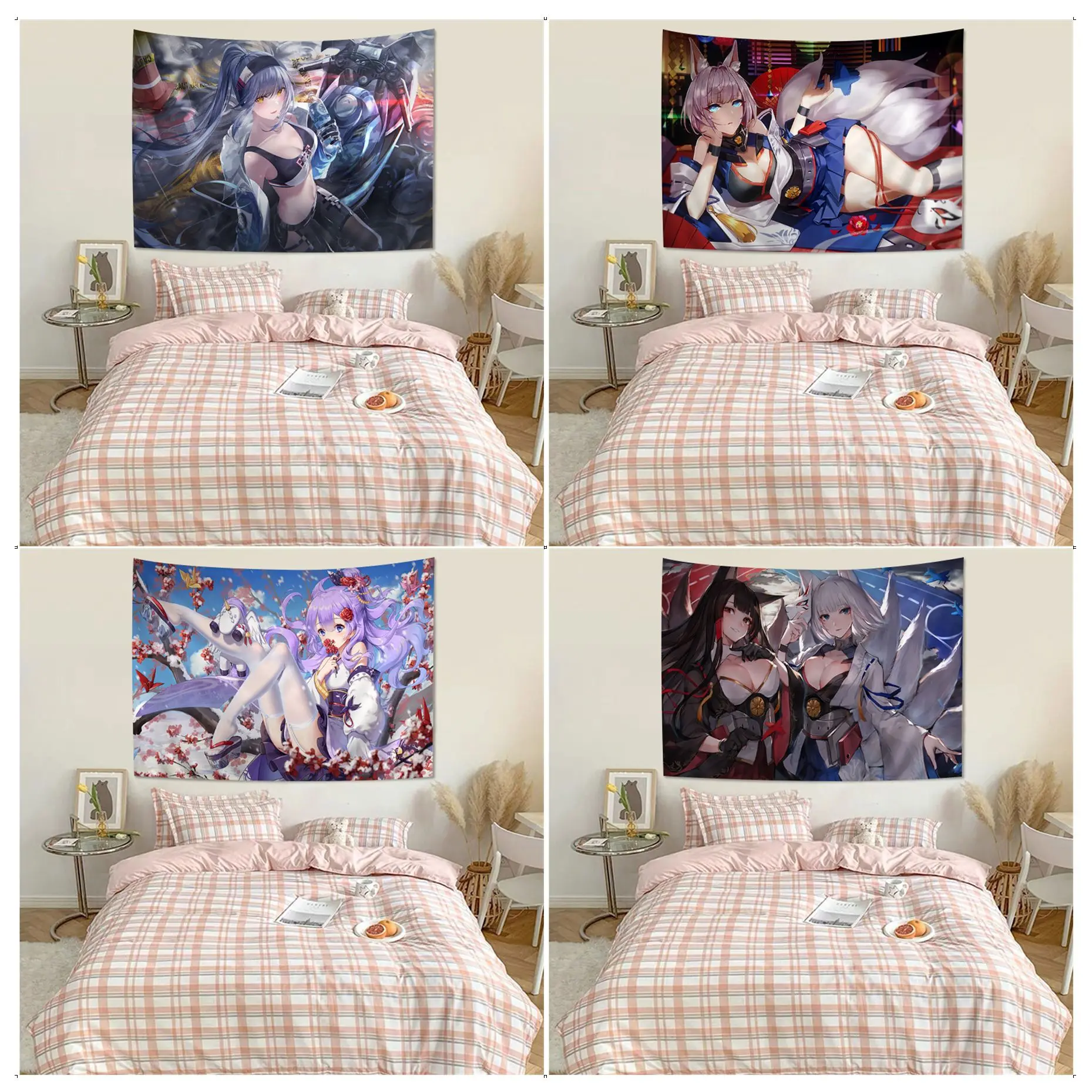 

Japan Anime Azur Lane Tapestry Colorful Tapestry Wall Hanging Bohemian Wall Tapestries Mandala Wall Art Decor