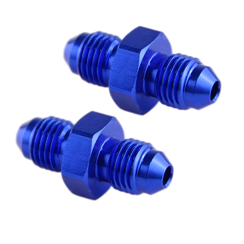 2PCS Straight Male Flare Union Adapter Fittings Nitrous AN4 to AN4