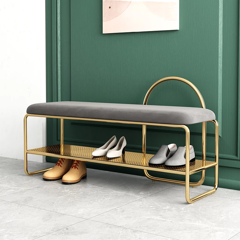 

Thickened Cushion Shoe-changing Stool Organizer Saving Shoe Cabinets Luxury Front Door Meuble Entree Maison Entryway Furniture