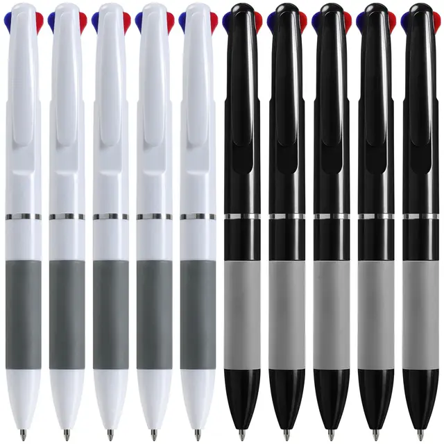 10Pcs 3-in-1 Multicolor Pen 3-Color Retractable Ballpoint Pens 1