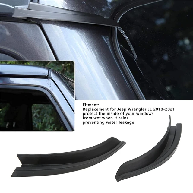 1Pair Hard-Top Car ABS Roof Rainwater Guard Slot Gutter Rainwater Diverters  Channel for Jeep Wrangler JL 2018-2023 Accessories AliExpress