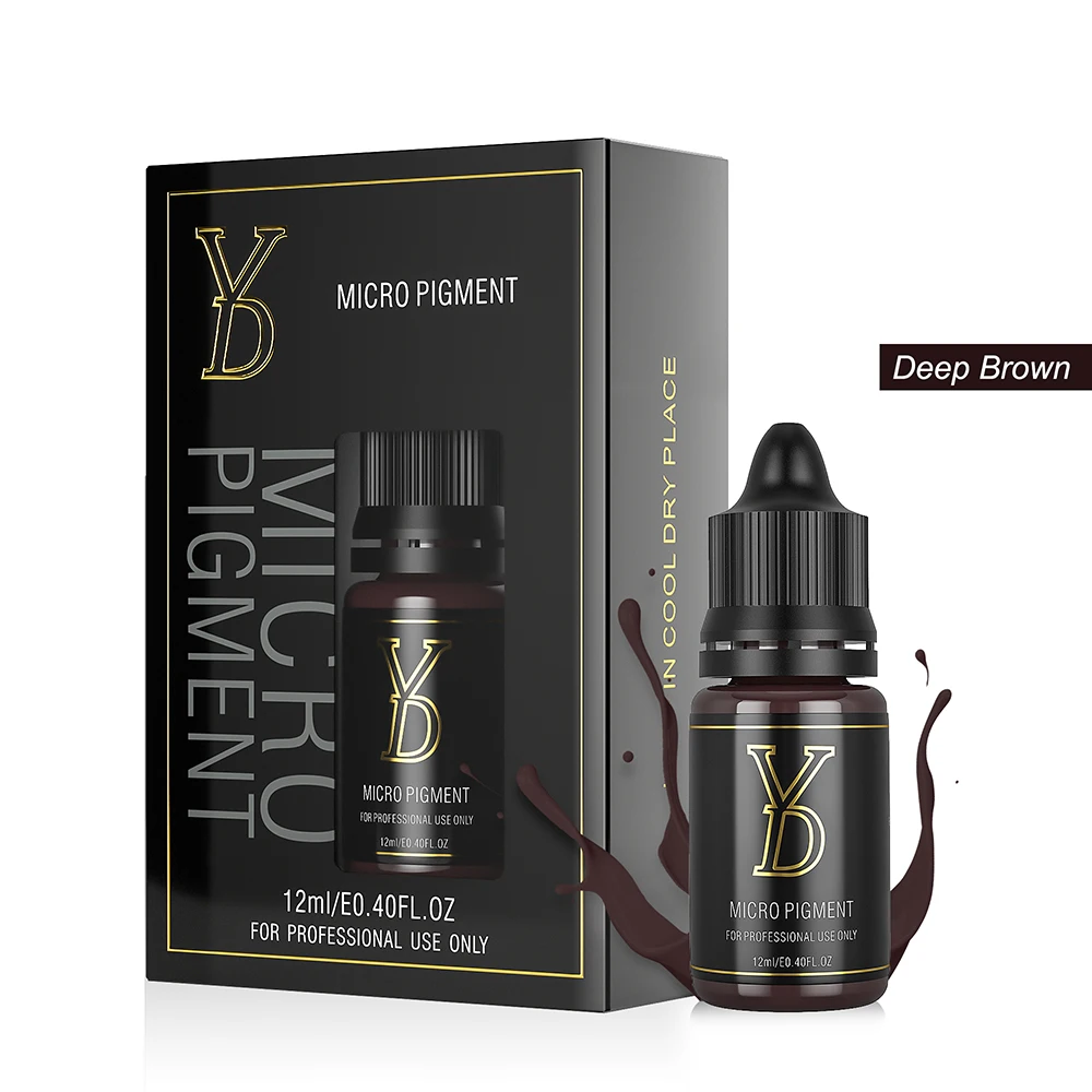 YD PMU Liquid Pigment Tattoo Ink 12ML Professional Eyebrow Beauty Micropigmentation Permanent Makeup Inks