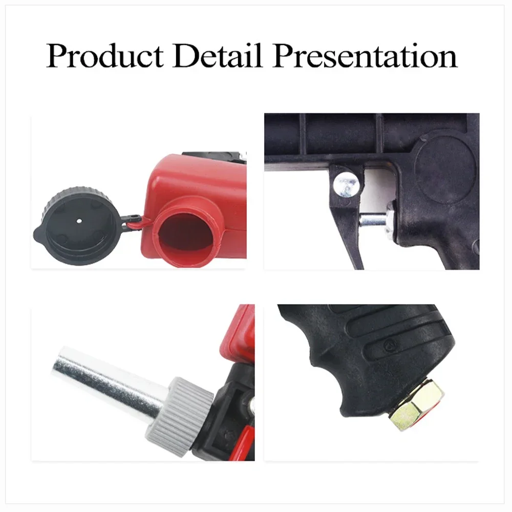 Adjustable Sandblasting Gun 90 Psi Portable Sand Blaster Paint Spray Machine Gravity Pneumatic Small Handheld Blasting Gun Set 4