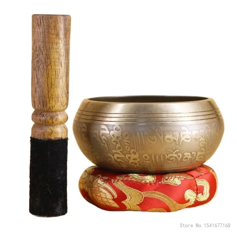 Creative Nepal Handmade Tibetan Singing Bowl Set, Decorative Wall-dishes, Resonance Healing Meditation, Chakra Singing Bowl