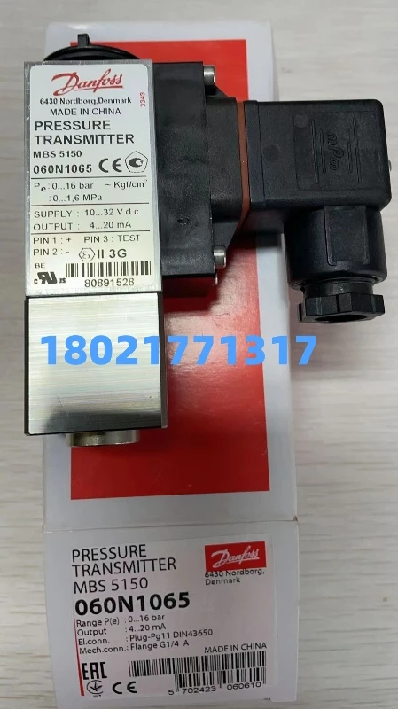 

Danfoss MBS5150 Pressure Sensor For Marine Use With Cushioned High Precision Stainless Steel 4-20mA Transmitter