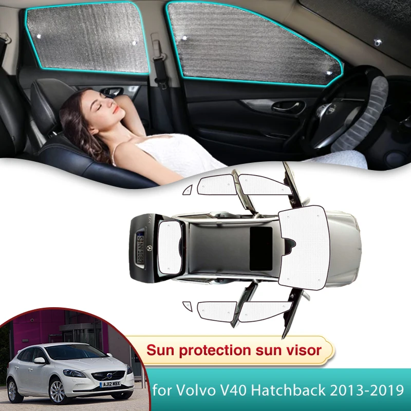 

Автомобильный солнцезащитный козырек для Volvo V40 Hatchback 2013, 2014, 2015, 2016, 2017, 2018, 2019, козырек от солнца для лобового стекла, боковое окно, защита от УФ-лучей
