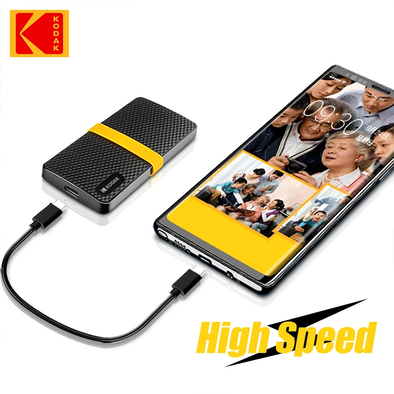 Coleção Ss-kodak X200 Ssd Portátil Unidade de Estado Sólido Disco Rígido Externo 2tb 1tb Usb 3.1 tipo c 512gb 256gb - Imagem 2