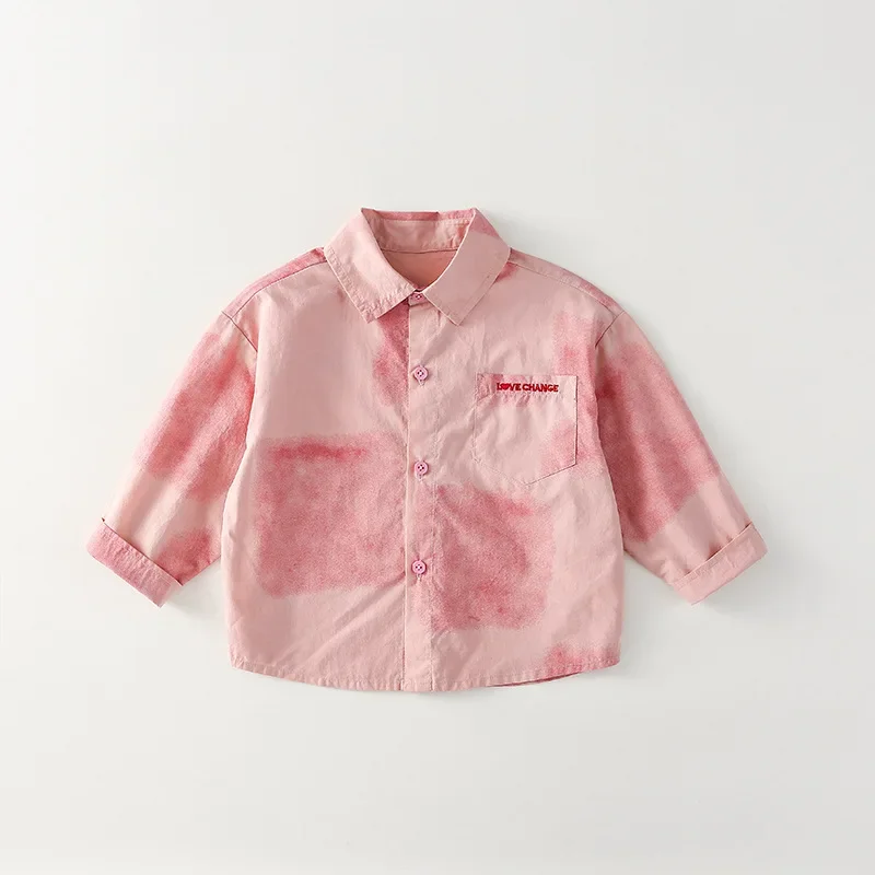 Pure Cotton Long Sleeve Children's Shirt Spring Printed Boys Girls Clothes Baby Top Trendy Kids Clothing