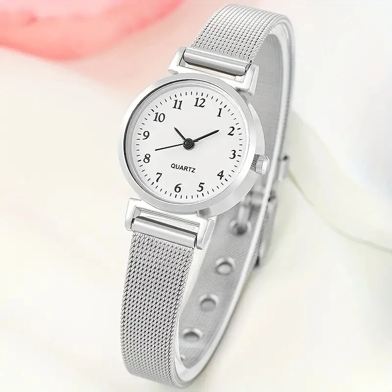7pcs Women's Watch Fashion Casual Round Pointer Quartz Watch and Necklace Bracelet Ring Earring Set 3