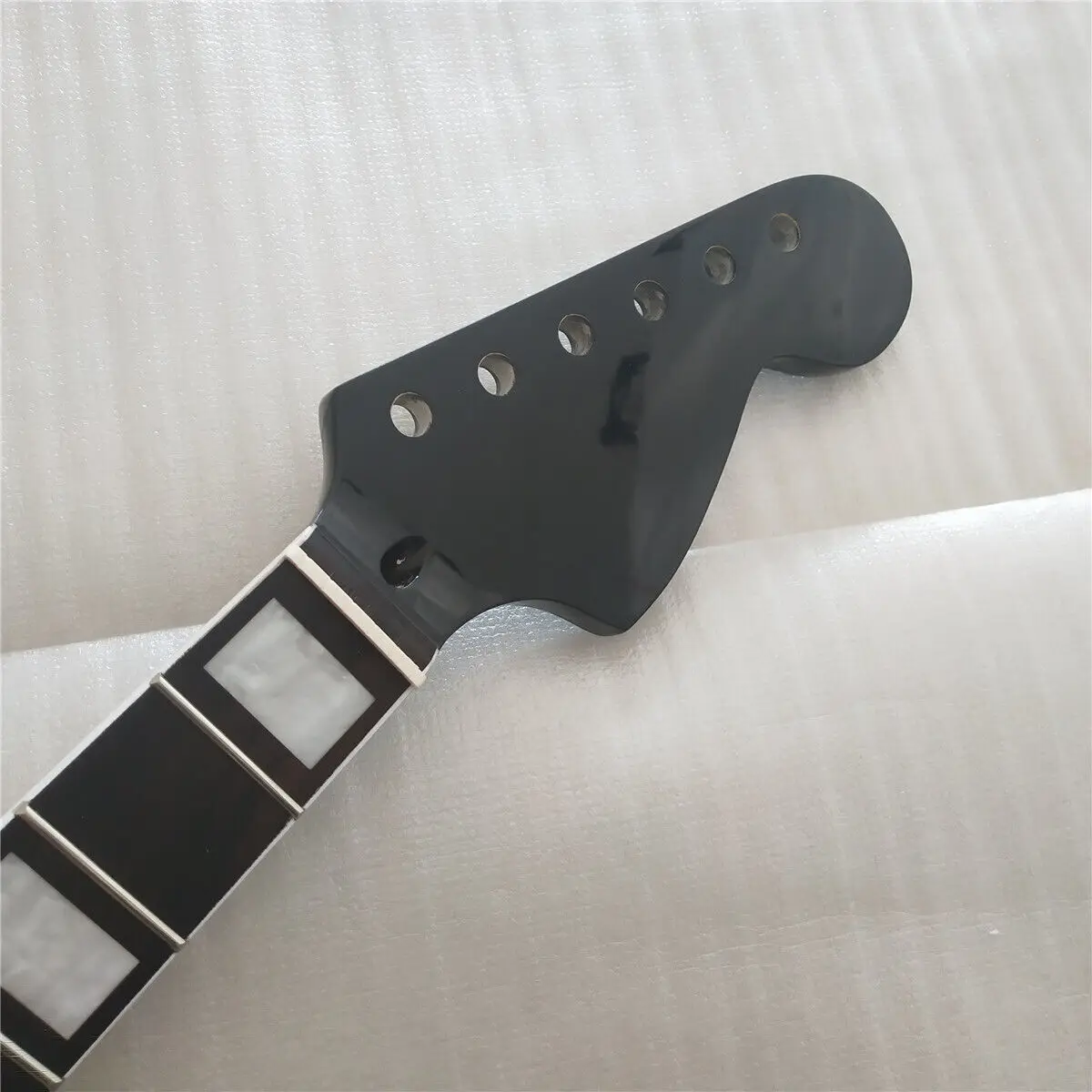 

Black Big head Maple ST Guitar neck 22fret 25.5" Rosewood Fretboard Block Inlay