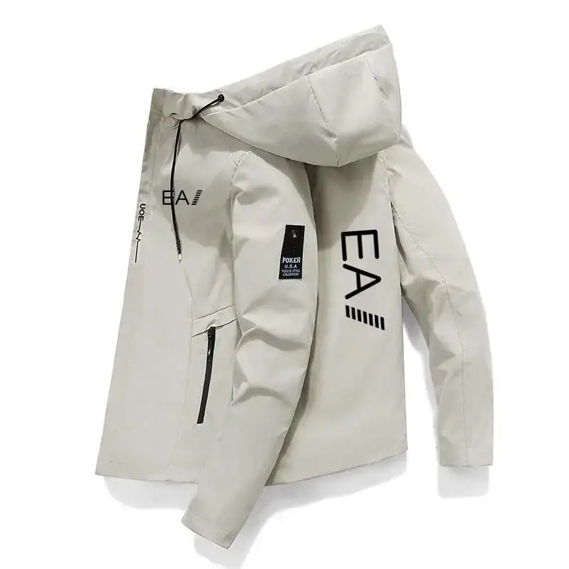 2024. New Spring And Autumn Brand Men's Windproof Zipper Jacket Casual High Quality Hooded Baseball Jacket Outdoor Sports Jacket