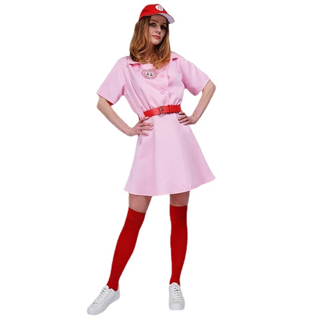 A League of Their Own Rockford Peaches AAGPBL Baseball Womens Costume Dress Movie Cosplay Costume