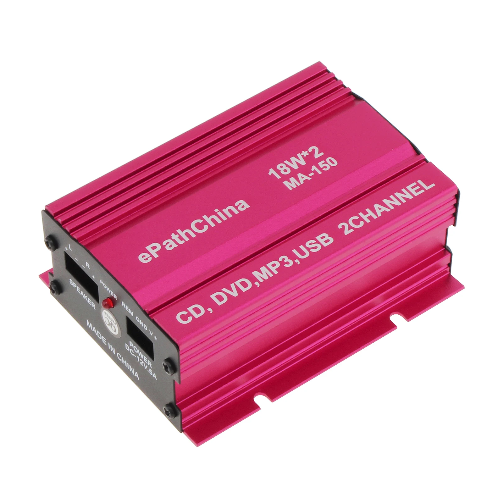 2 Channel 12V Mini Digital Car Audio Power Amplifier Portable DIY Amplifier Subwoofer for Speaker / Auto Car / Motorcycle