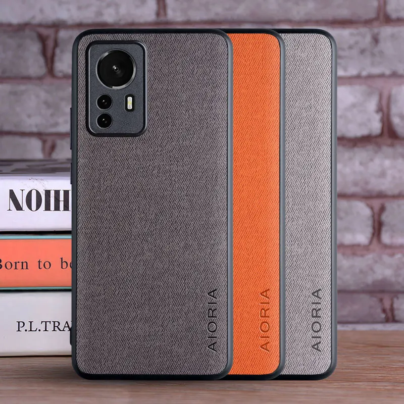 Luxury Textile Leather Case with Ultra-Soft TPU and Hard PC: Premium Camera Protection Design